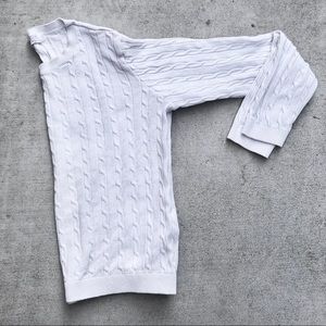 H&M Girls cable knit pullover off white sweater